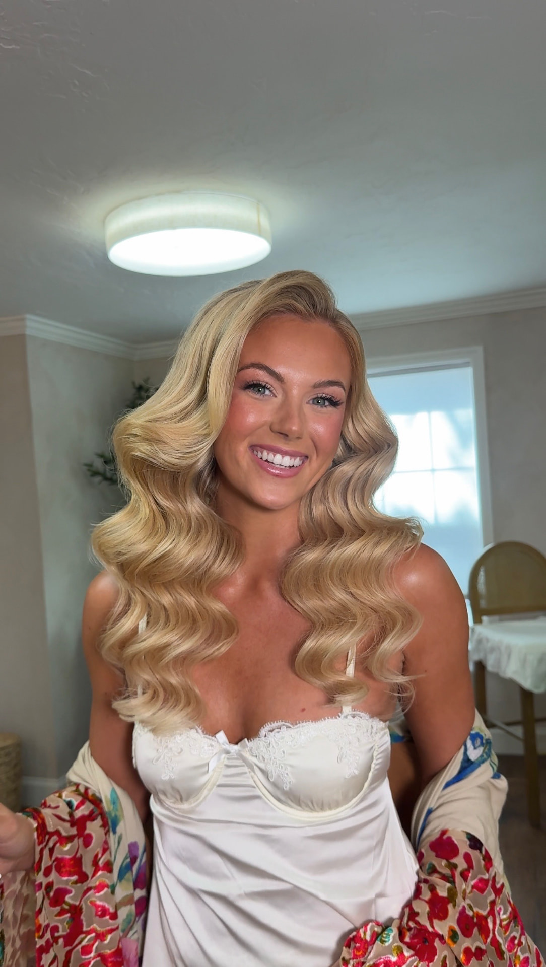 The Weekday Bride — soft glam bride with Hollywood waves by Maddy Donohue
